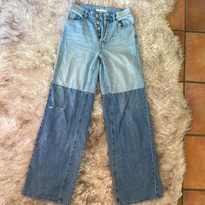 Size 24 Pacsun Two-Toned High Waisted Baggy jeans